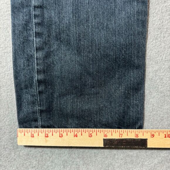 Levis Jeans Mens 36x32 Blue 501 Straight Button Fly American Dark Wash Denim - Picture 11 of 13